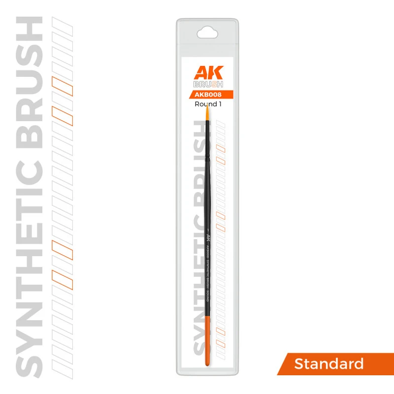 AK SYNTHETIC BRUSH - ROUND 1 - AK 1 AK SYNTHETIC BRUSH - ROUND 1 - AK