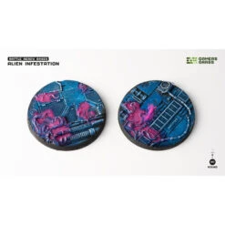 Alien Infestation Bases Round 60mm (x2) -Wargame Spirit Boutique alien infestation bases round 60mm x2 1