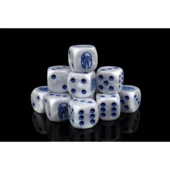City States Faction Dice On Gray Swirl Dice