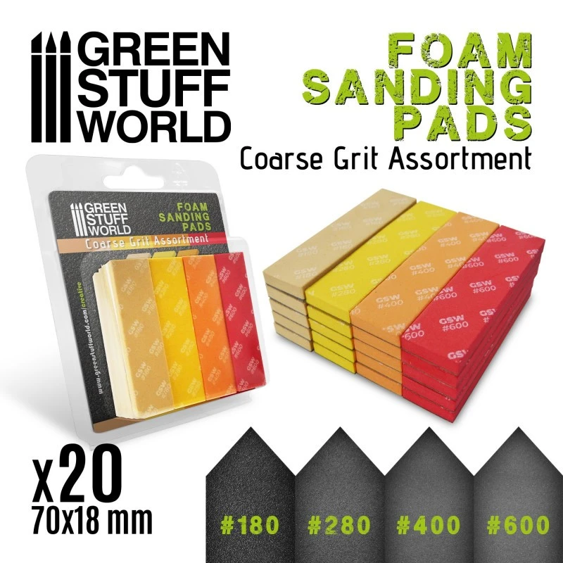 Eponge De Ponçage Flexible - Assortiment De GROS GRAIN X20 1 Eponge De Ponçage Flexible - Assortiment De GROS GRAIN X20