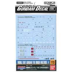 GUNDAM GUNPLA DECAL HG 1/144 113 MOBILE SUIT GUNDAM ORGIN MULTIUSE 2