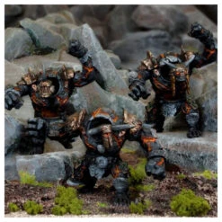 KINGS OF WAR - NAINS ABYSSAUX - GOLEMS D'OBSIDIENNE MINEURS