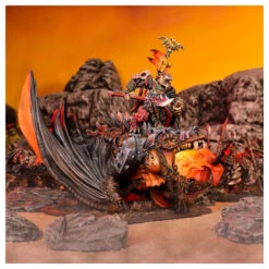 KINGS OF WAR - SALAMANDRES - SEIGNEUR DE CLAN SUR DRAKE DE FEU