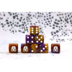 Old Dominion Faction Dice On Purple And Gold Dice
