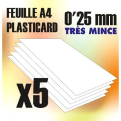 Plaque De Plasticard - 0'25 Mm - COMBOx5 Feuilles