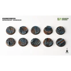 Spaceship Corridor Bases Round 25mm (x10) -Wargame Spirit Boutique spaceship corridor bases round 25mm x10 1