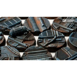 Spaceship Corridor Bases Round 25mm (x10) -Wargame Spirit Boutique spaceship corridor bases round 25mm x10 4