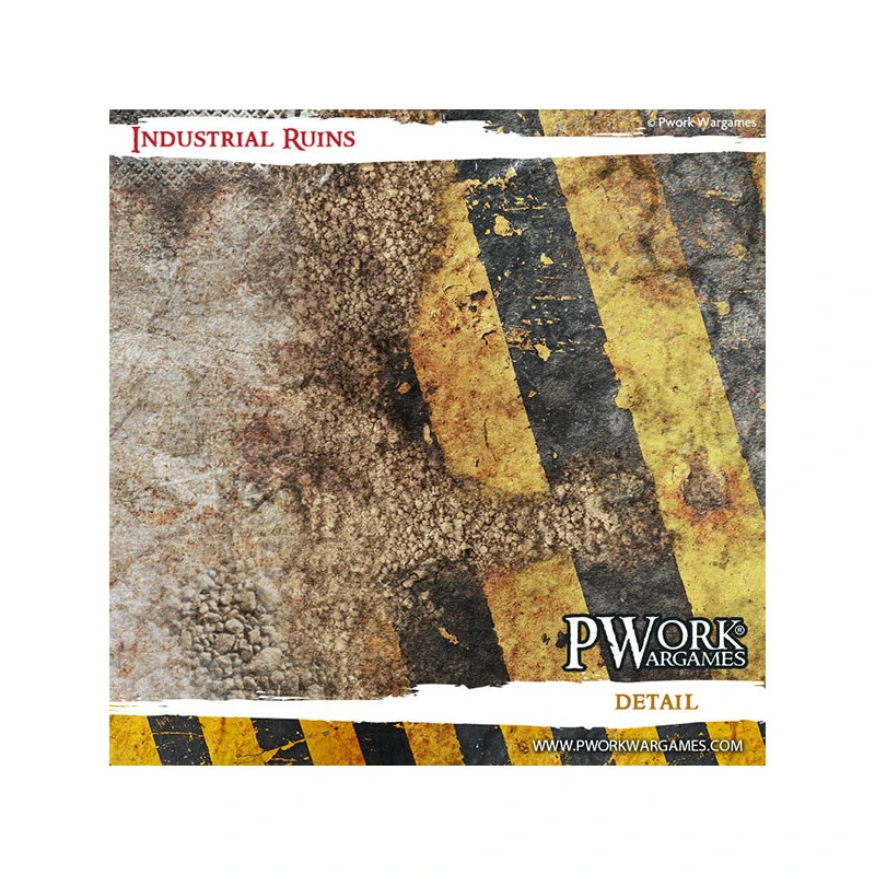 TAPIS DE JEU NÉOPRÈNE INDUSTRIAL RUINS 3x3' (92x92cm) 2 TAPIS DE JEU NÉOPRÈNE INDUSTRIAL RUINS 3x3' (92x92cm) – Image 2