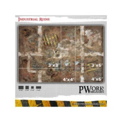 TAPIS DE JEU NÉOPRÈNE INDUSTRIAL RUINS 3x3' (92x92cm) 9 TAPIS DE JEU NÉOPRÈNE INDUSTRIAL RUINS 3x3' (92x92cm) -Wargame Spirit Boutique tapis neoprene industrial ruins 3x3 5