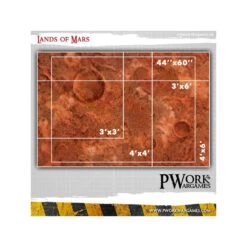 TAPIS DE JEU NÉOPRÈNE LANDS OF MARS 3x3' (92x92cm) -Wargame Spirit Boutique tapis neoprene land of mars 3x3 5