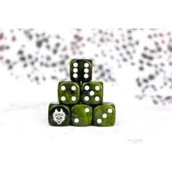 W’adrhŭn Faction Dice On Green Swirl Dice -Wargame Spirit Boutique wadrhun faction dice on green swirl dice 2